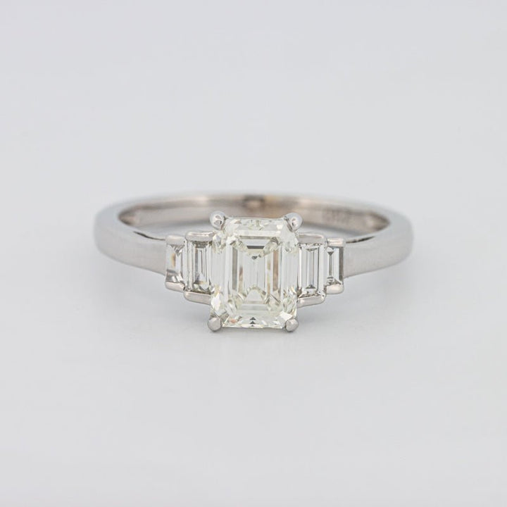 1 CT Emerald Cut Trilogy Solitaire - ZIZOV DIAMONDS