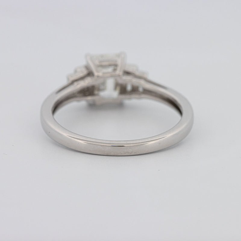 1 CT Emerald Cut Trilogy Solitaire - ZIZOV DIAMONDS