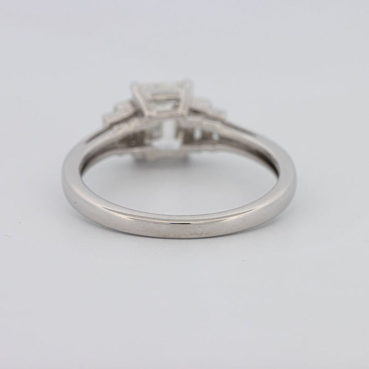 1 CT Emerald Cut Trilogy Solitaire - ZIZOV DIAMONDS