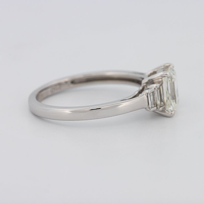 1 CT Emerald Cut Trilogy Solitaire - ZIZOV DIAMONDS