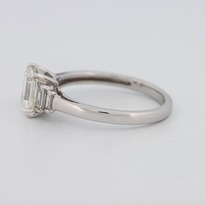 1 CT Emerald Cut Trilogy Solitaire - ZIZOV DIAMONDS