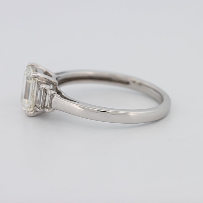 1 CT Emerald Cut Trilogy Solitaire - ZIZOV DIAMONDS