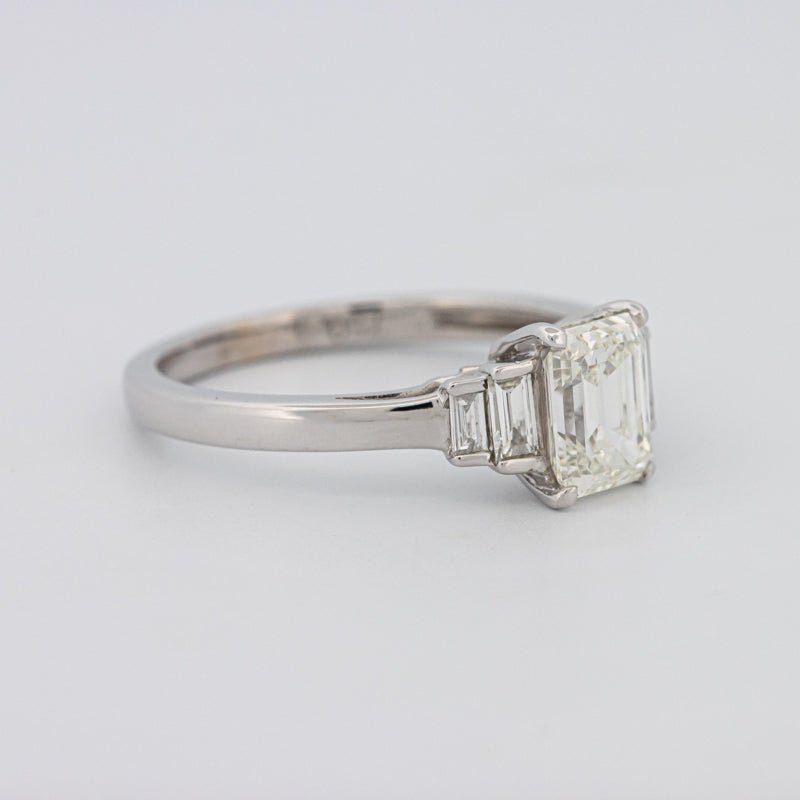 1 CT Emerald Cut Trilogy Solitaire - ZIZOV DIAMONDS