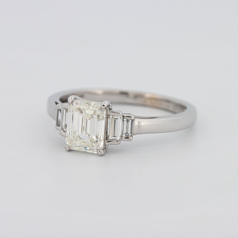 1 CT Emerald Cut Trilogy Solitaire - ZIZOV DIAMONDS