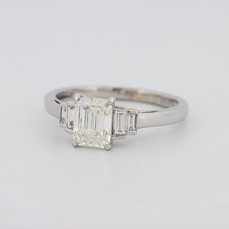 1 CT Emerald Cut Trilogy Solitaire - ZIZOV DIAMONDS