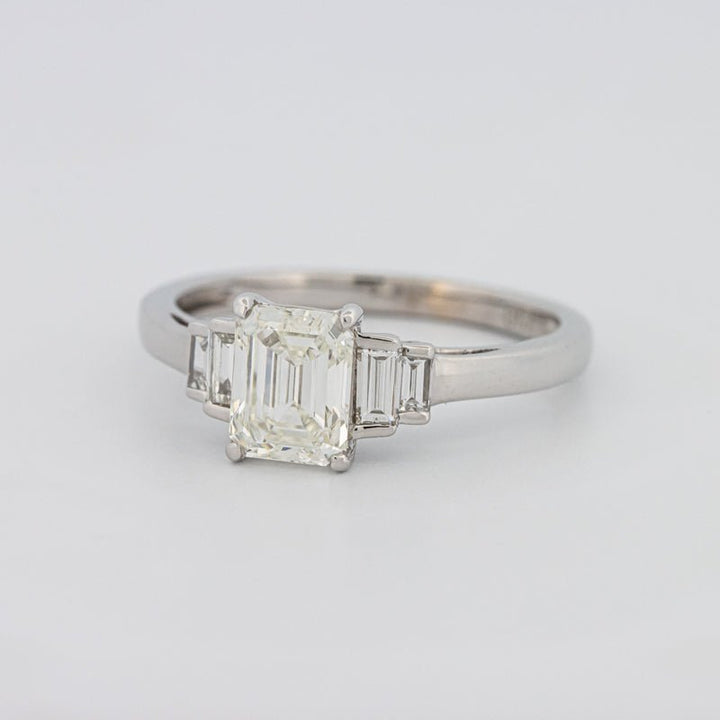 1 CT Emerald Cut Trilogy Solitaire - ZIZOV DIAMONDS