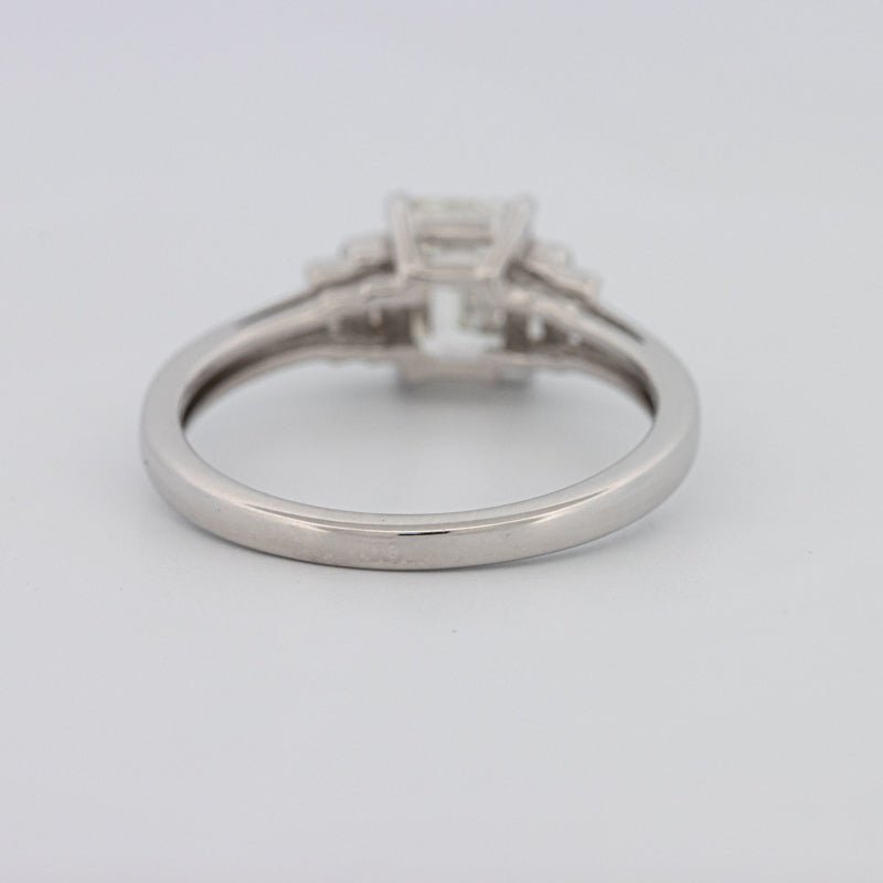 1 CT Emerald Cut Trilogy Solitaire - ZIZOV DIAMONDS