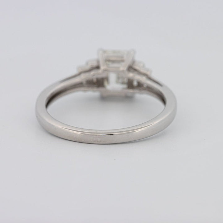 1 CT Emerald Cut Trilogy Solitaire - ZIZOV DIAMONDS