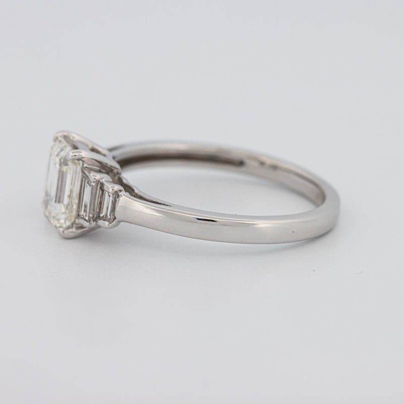 1 CT Emerald Cut Trilogy Solitaire - ZIZOV DIAMONDS
