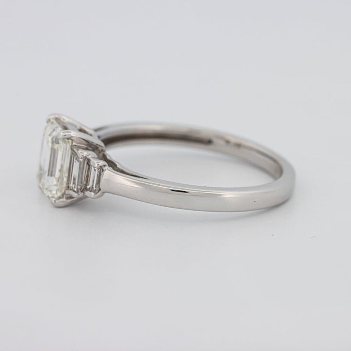 1 CT Emerald Cut Trilogy Solitaire - ZIZOV DIAMONDS