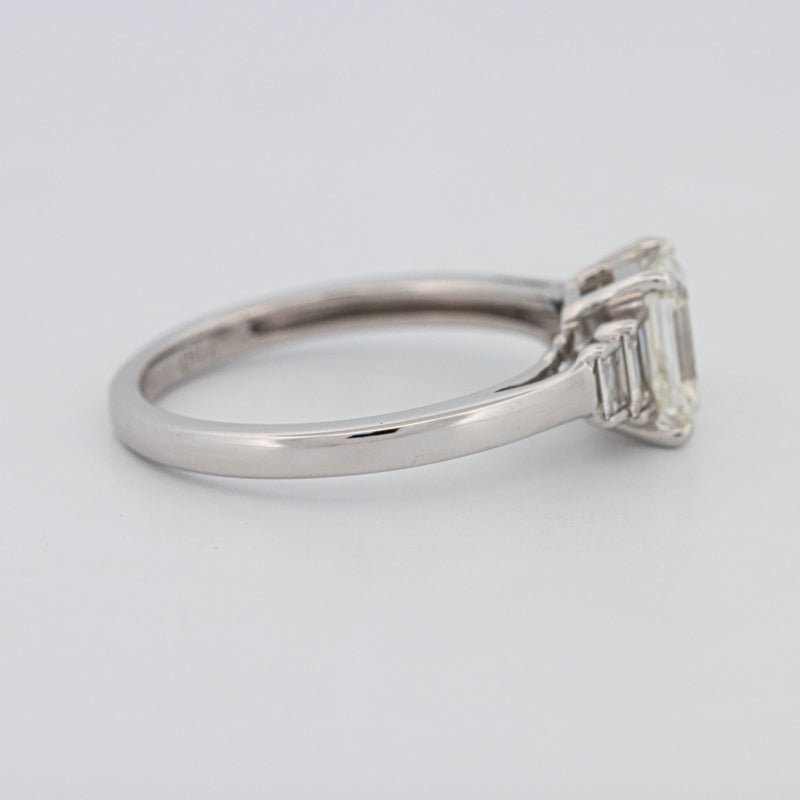 1 CT Emerald Cut Trilogy Solitaire - ZIZOV DIAMONDS