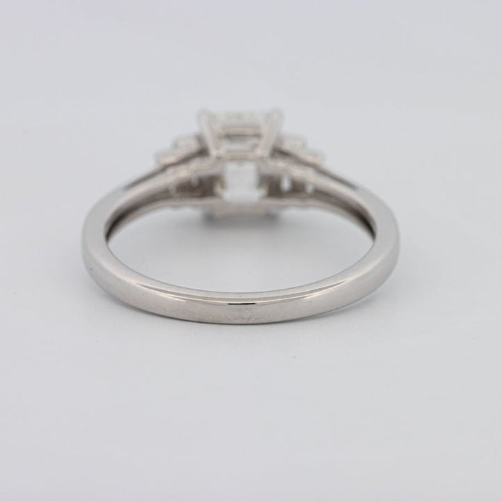 1 CT Emerald Cut Trilogy Solitaire - ZIZOV DIAMONDS