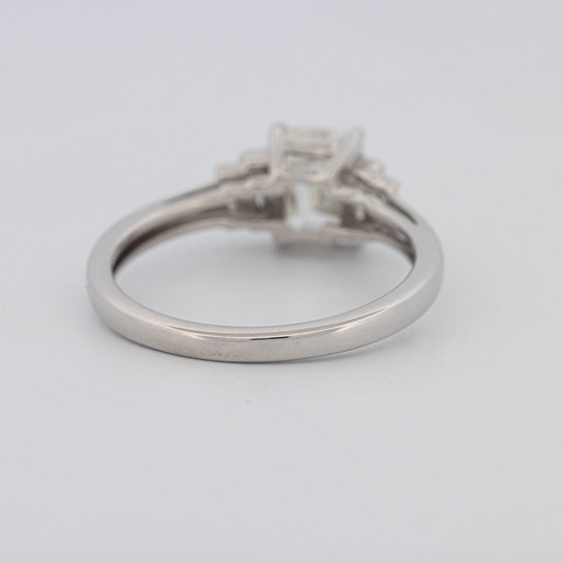 1 CT Emerald Cut Trilogy Solitaire - ZIZOV DIAMONDS