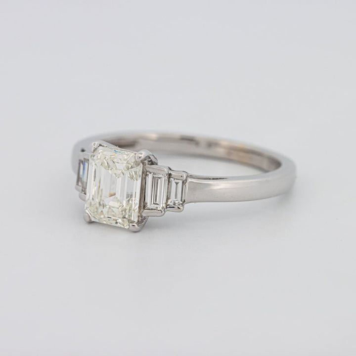 1 CT Emerald Cut Trilogy Solitaire - ZIZOV DIAMONDS
