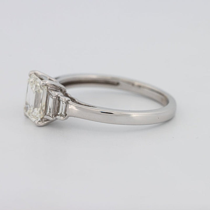 1 CT Emerald Cut Trilogy Solitaire - ZIZOV DIAMONDS