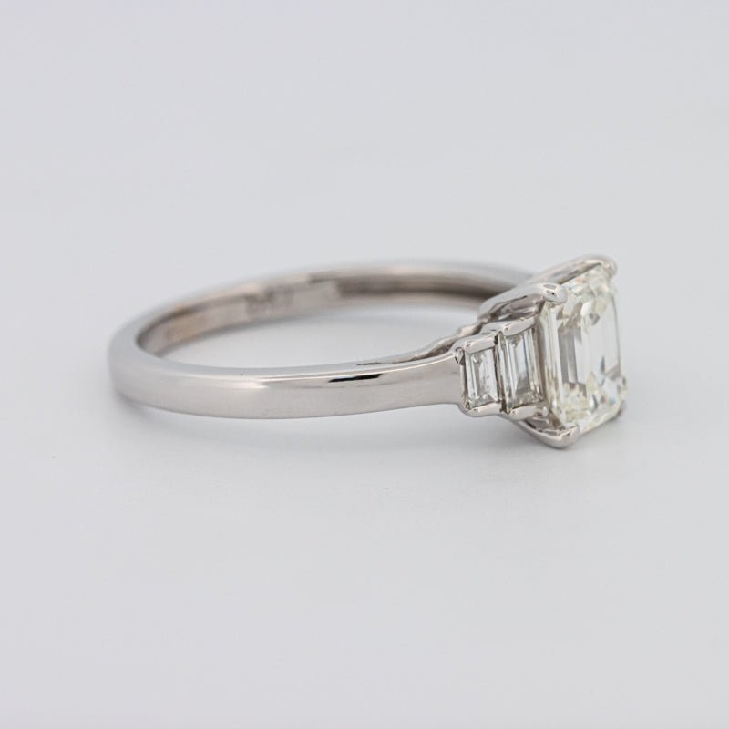 1 CT Emerald Cut Trilogy Solitaire - ZIZOV DIAMONDS