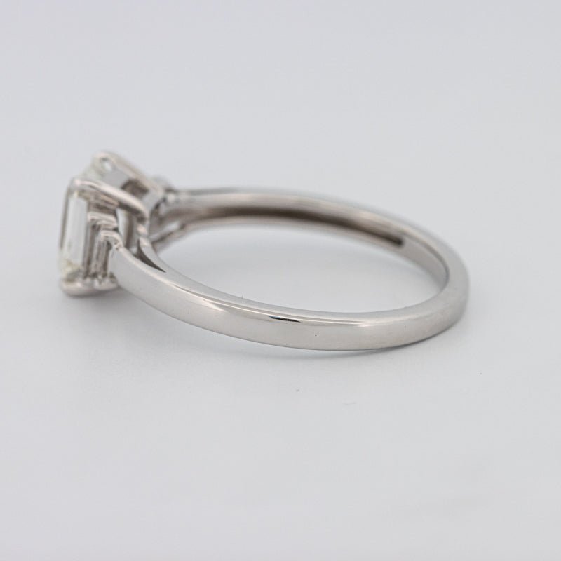1 CT Emerald Cut Trilogy Solitaire - ZIZOV DIAMONDS