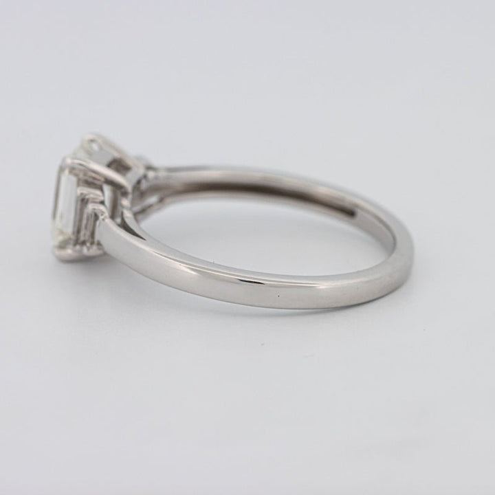 1 CT Emerald Cut Trilogy Solitaire - ZIZOV DIAMONDS