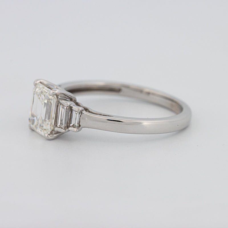 1 CT Emerald Cut Trilogy Solitaire - ZIZOV DIAMONDS