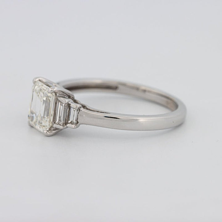 1 CT Emerald Cut Trilogy Solitaire - ZIZOV DIAMONDS