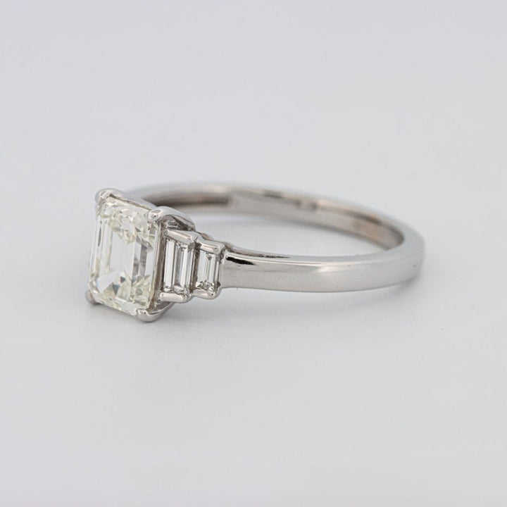 1 CT Emerald Cut Trilogy Solitaire - ZIZOV DIAMONDS