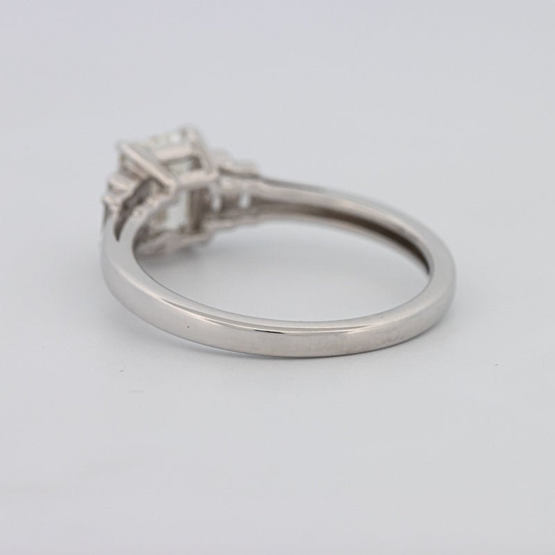 1 CT Emerald Cut Trilogy Solitaire - ZIZOV DIAMONDS