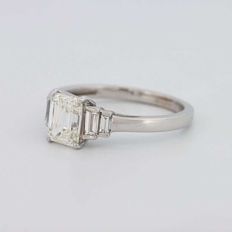 1 CT Emerald Cut Trilogy Solitaire - ZIZOV DIAMONDS