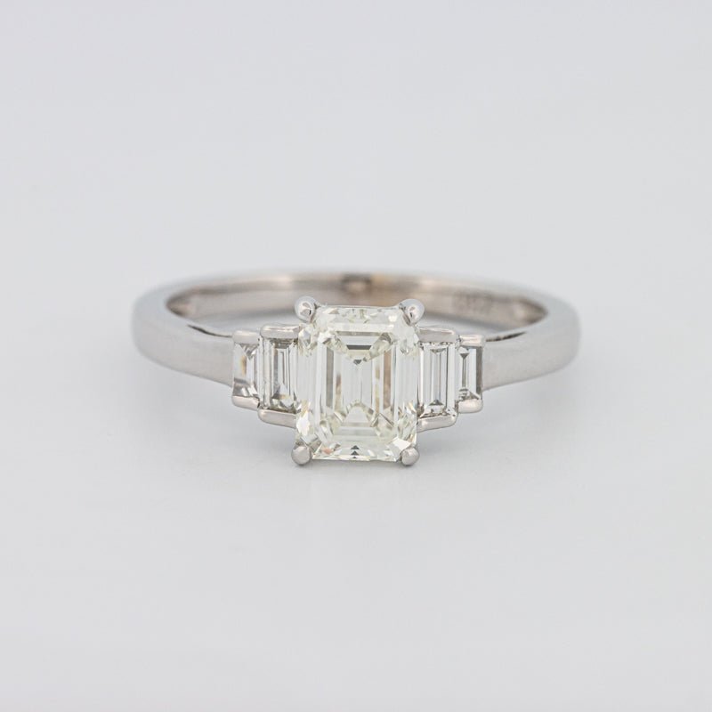 1 CT Emerald Cut Trilogy Solitaire - ZIZOV DIAMONDS