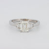 1 CT Emerald Cut Trilogy Solitaire - ZIZOV DIAMONDS