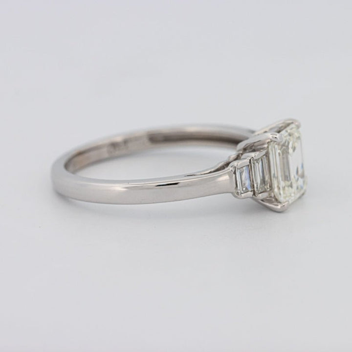 1 CT Emerald Cut Trilogy Solitaire - ZIZOV DIAMONDS
