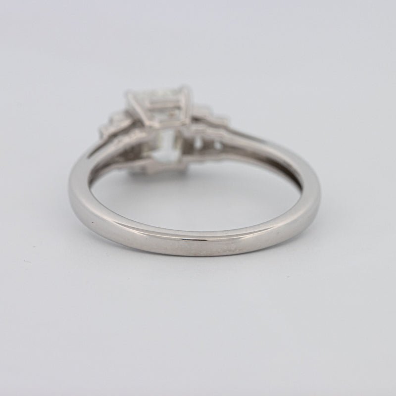 1 CT Emerald Cut Trilogy Solitaire - ZIZOV DIAMONDS