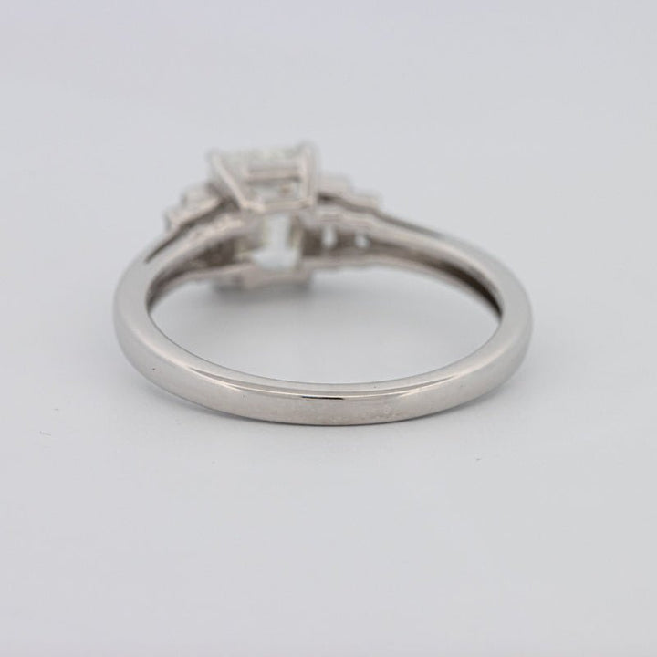 1 CT Emerald Cut Trilogy Solitaire - ZIZOV DIAMONDS