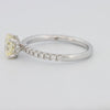 1 CT Fancy Yellow Cushion Cut Pavé Solitaire - ZIZOV DIAMONDS