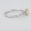 1 CT Fancy Yellow Cushion Cut Pavé Solitaire - ZIZOV DIAMONDS