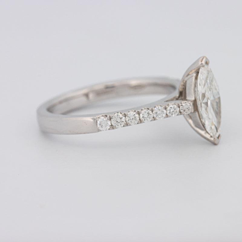 1 CT Marquise Solitaire Pavé Ring - ZIZOV DIAMONDS