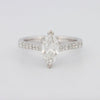 1 CT Marquise Solitaire Pavé Ring - ZIZOV DIAMONDS