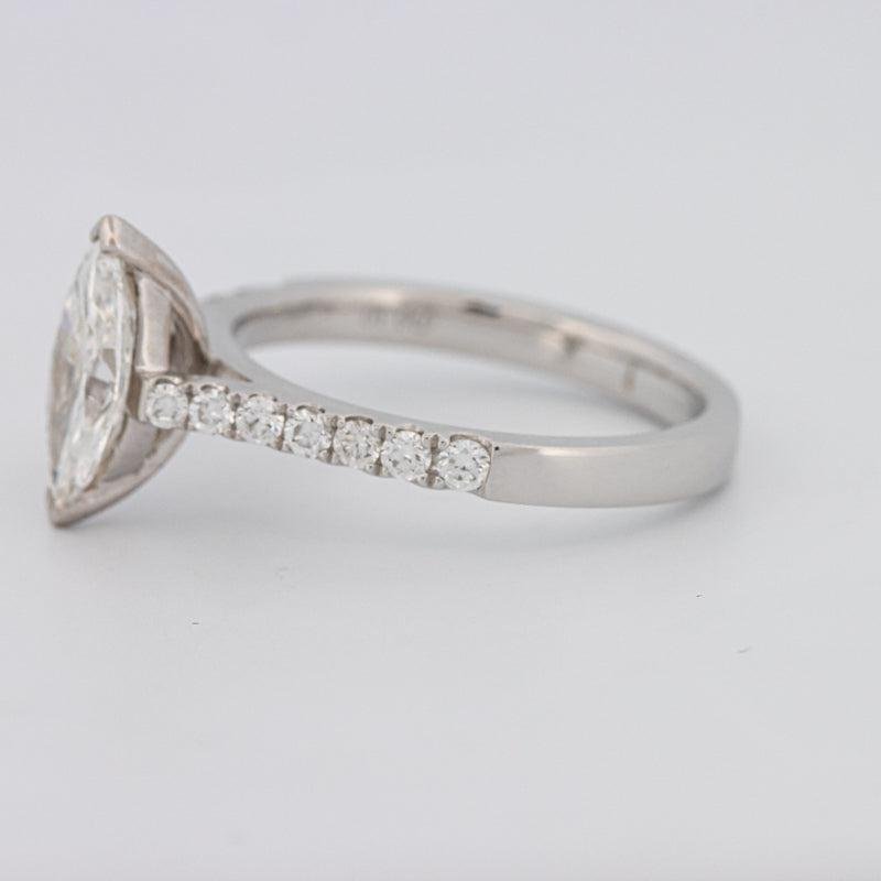 1 CT Marquise Solitaire Pavé Ring - ZIZOV DIAMONDS