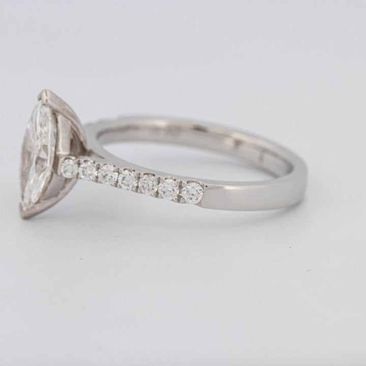 1 CT Marquise Solitaire Pavé Ring - ZIZOV DIAMONDS