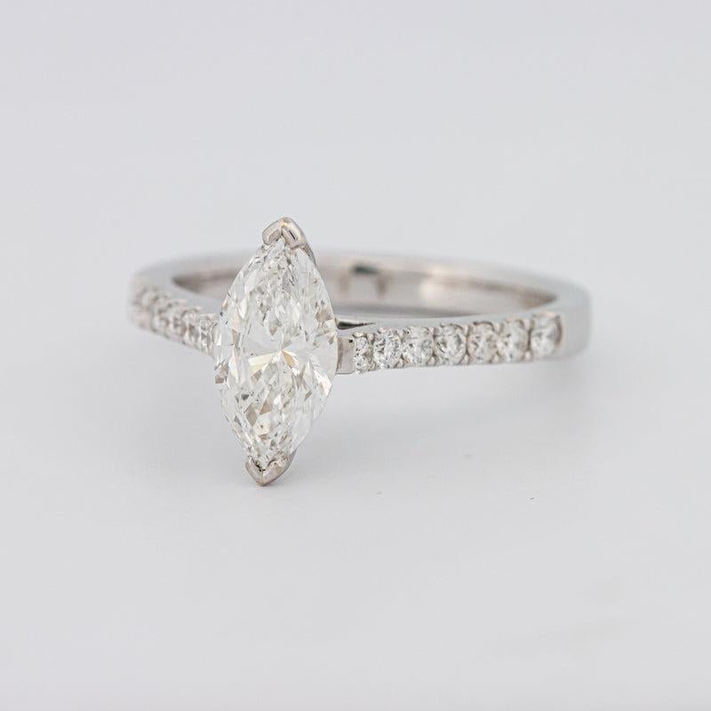 1 CT Marquise Solitaire Pavé Ring - ZIZOV DIAMONDS