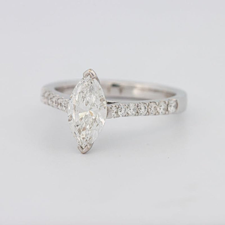 1 CT Marquise Solitaire Pavé Ring - ZIZOV DIAMONDS