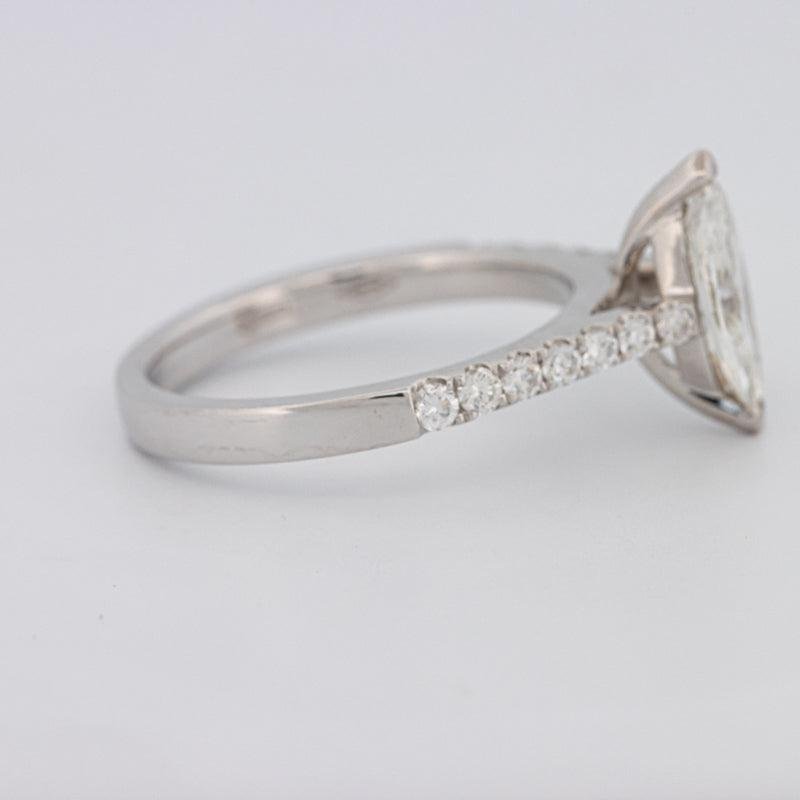 1 CT Marquise Solitaire Pavé Ring - ZIZOV DIAMONDS