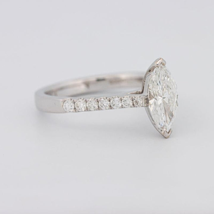1 CT Marquise Solitaire Pavé Ring - ZIZOV DIAMONDS
