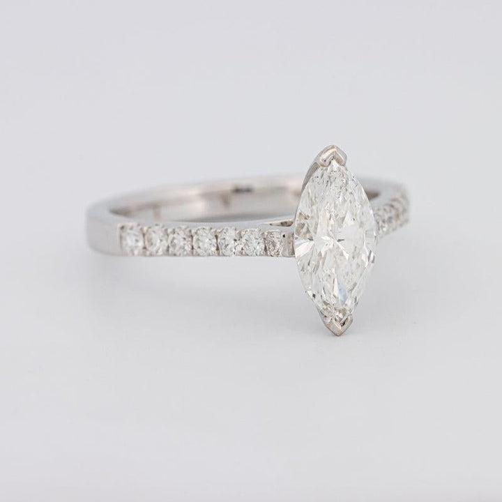 1 CT Marquise Solitaire Pavé Ring - ZIZOV DIAMONDS