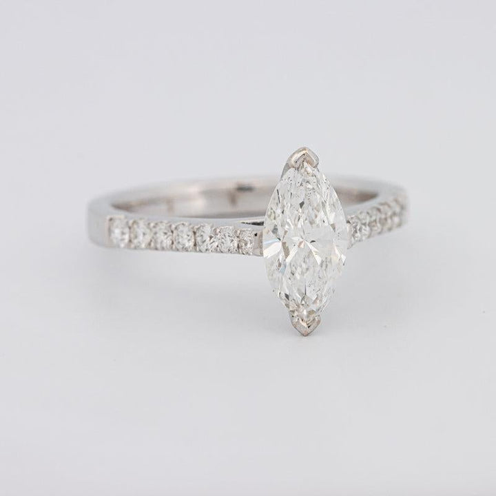 1 CT Marquise Solitaire Pavé Ring - ZIZOV DIAMONDS