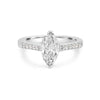 1 CT Marquise Solitaire Pavé Ring - ZIZOV DIAMONDS
