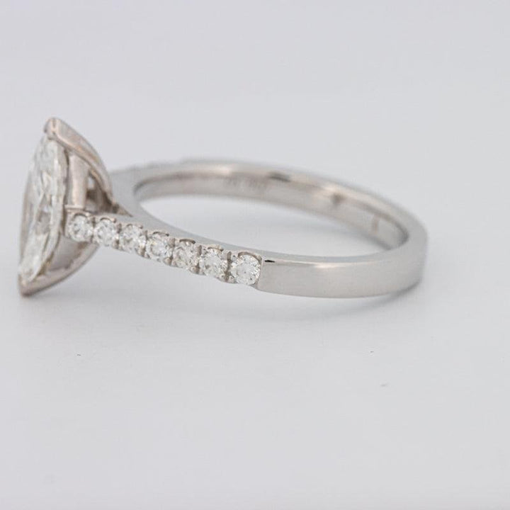 1 CT Marquise Solitaire Pavé Ring - ZIZOV DIAMONDS