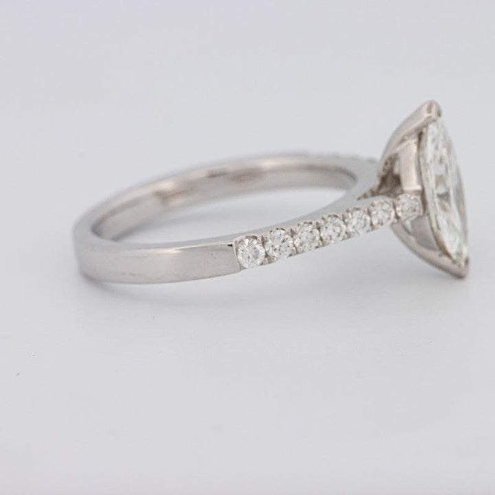 1 CT Marquise Solitaire Pavé Ring - ZIZOV DIAMONDS