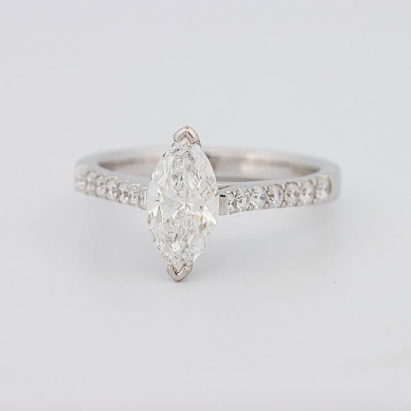 1 CT Marquise Solitaire Pavé Ring - ZIZOV DIAMONDS