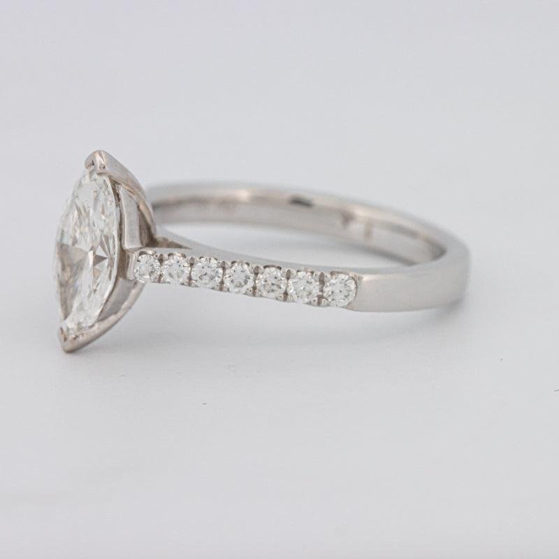 1 CT Marquise Solitaire Pavé Ring - ZIZOV DIAMONDS