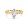 1 CT Marquise Solitaire Pavé Ring - ZIZOV DIAMONDS